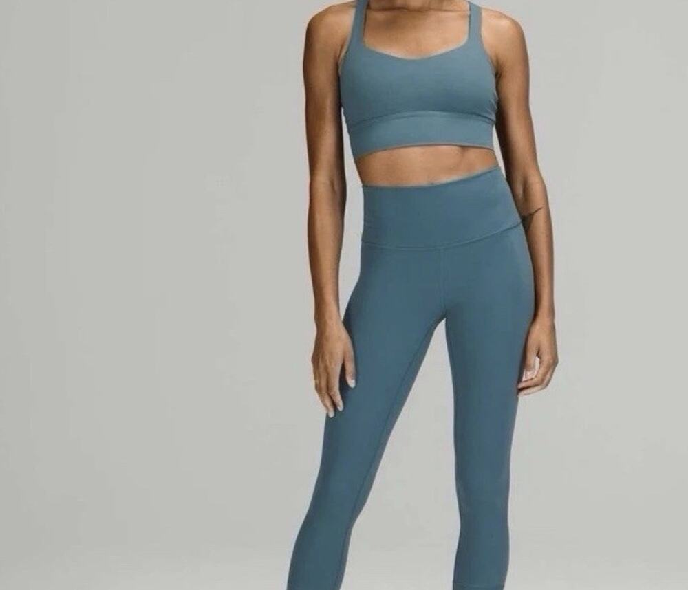Lululemon Wunder Under Smooth High Rise Leggings Full Length Size 2 Capture Blue